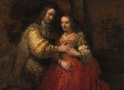 REMBRANDT Harmenszoon van Rijn The Femish Bride (mk33) oil painting